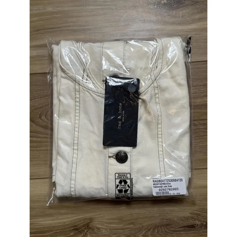 NWT! rag & bone Featherweight Laney Dress in Ecru Size 2